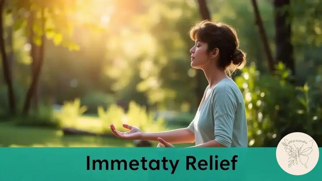 Técnicas de respiração para alívio imediato